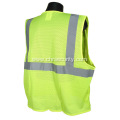 HiVis Lime Safety Vest with Zipper Closure